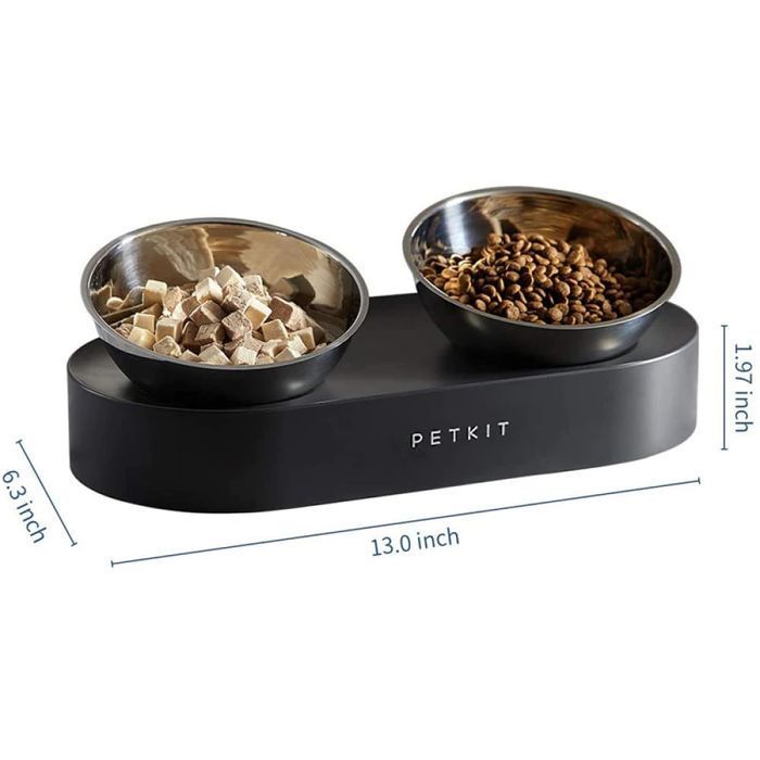 Petkit Fresh Nano two миска для собак 480 мл та 275 мл - чорний - masterzoo.ua