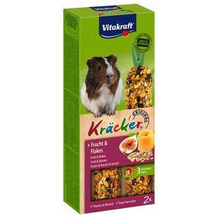 Лакомство для морских свинок Vitakraft Kracker Original 2 шт х 56 г - фрукты и хлопья - masterzoo.ua