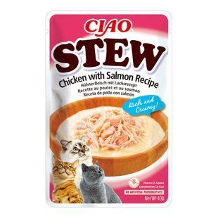 Лакомство для кошек Inaba Ciao Stew 40 г - курица и лосось - masterzoo.ua