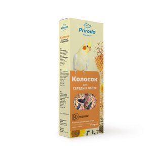 Ласощі для середніх папуг Priroda Коктейль Колосок 2 шт х 70 г - мед - masterzoo.ua